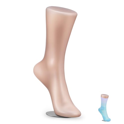 UKCOCO Sock Display Fußmodell mit Magnetbasis Plastisches Fußmodell für Socken Knöchelsocken und Strümpfe für Schaufenster und Produktpräsentation von UKCOCO