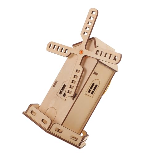 UKCOCO Solar Holz Bausatz Windmühle DIY für Umweltfreundlich Sicher Solarbetrieben ohne Batterien Fördert Technikverständnis und für Mädchen und Jungen UKCOCO Solar Holz Bausatz Windmühle DIY für Umweltfreundlich Sicher Solarbetrieben ohne Batterien Fördert Technikverständnis und für Mädchen und Jungen von UKCOCO