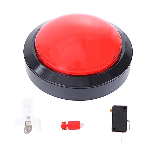 UKCOCO Spielantwort Summer Elektronischer Responder mit Großen Tasten und LED Licht Roter ohne Batterie für Spannende Wettbewerbe und Spiele Einfach zu Bedienen und Laut Summend von UKCOCO
