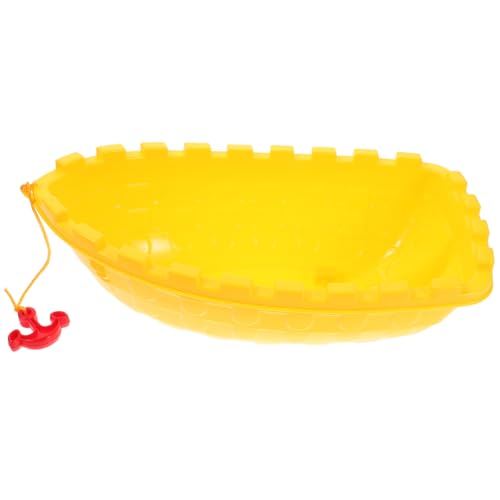 UKCOCO Spielzeugboot Badeboot für Mädchen und Jungen Sicheres Badespielzeug für Badewanne und Pool Gelbes Strandboot für Indoor und Outdoor Fördert Kreativität und Motorik von UKCOCO