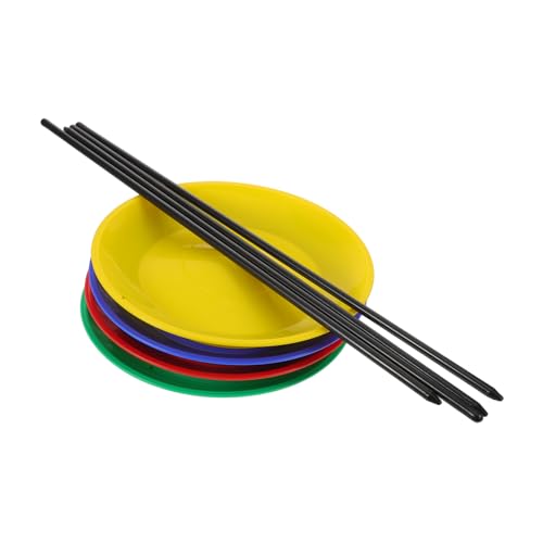 UKCOCO Spinning Plates Set mit Sticks Teiliges Jonglier und Zirkusspielzeug für Geschicklichkeitstraining Kunststoff Drehbare Teller Rot Blau Gelb Grün für Straßenkunst UKCOCO Spinning Plates Set mit Sticks Teiliges Jonglier und Zirkusspielzeug für Geschicklichkeitstraining Kunststoff Drehbare Teller Rot Blau Gelb Grün für Straßenkunst von UKCOCO