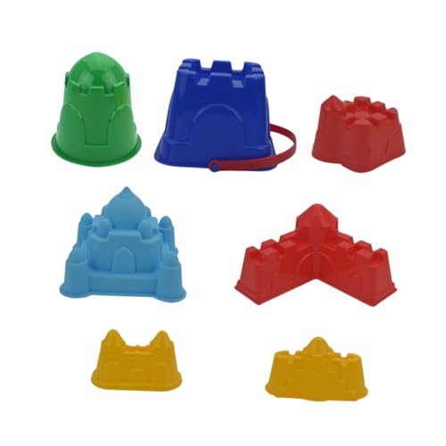 UKCOCO Strandspielzeug Set Teilig Tragbares Sandkasten aus Hochwertigem Kunststoff Leichtes Sandspielzeug mit Verschiedenen Burgformen Sandspielzeug für Jungen und Mädchen von UKCOCO