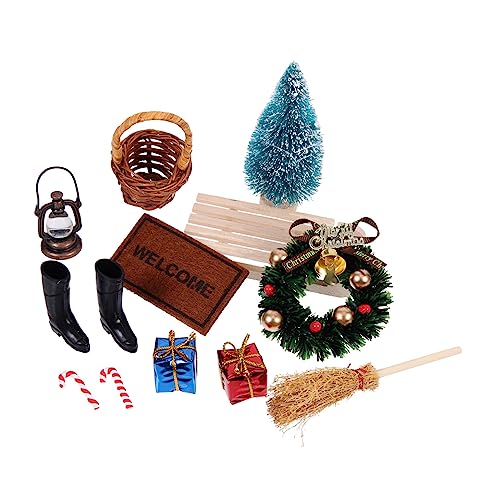 UKCOCO Teiliges Puppenhaus Weihnachtsdekor Miniatur Weihnachtsanhänger Christbaumschmuck Tannenbaum Deko für Puppenhaus und DIY Winter Szenen UKCOCO Teiliges Puppenhaus Weihnachtsdekor Miniatur Weihnachtsanhänger Christbaumschmuck Tannenbaum Deko für Puppenhaus und DIY Winter Szenen von UKCOCO