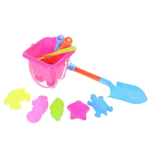 UKCOCO Teiliges Sandspielzeug aus Robustem Kunststoff Bunter Kleiner Sand Eimer mit Schaufel für Strand Sandkasten und Outdoor Spiele Fördert Kreatives für Jungen und Mädchen von UKCOCO