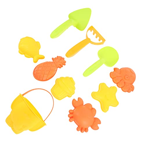 UKCOCO Teiliges Strandspielzeug Set Buntes Sandspielzeug mit Eimer und Formen Leichtes Outdoor für Strand Garten und Park Hautfreundlich Kindgerecht Lernen Zufällige Zufällige Farbe von UKCOCO