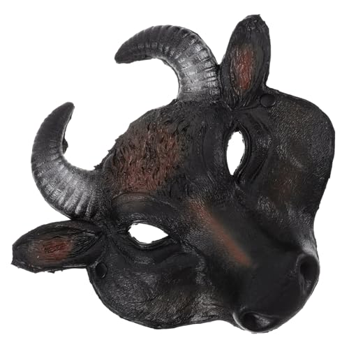 UKCOCO Tiermaske Bull Halbgesicht Maske für Halloween Karneval Kostüm Events Verstellbar PU Material Gruselige Bull Maskerade Maske für Party Cosplay UKCOCO Tiermaske Bull Halbgesicht Maske für Halloween Karneval Kostüm Events Verstellbar PU Material Gruselige Bull Maskerade Maske für Party Cosplay von UKCOCO