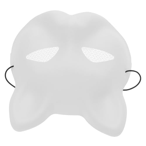 UKCOCO Unbemalte Katzenmaske aus Kunststoff Diy Graffiti Maske für Cosplay und Halloween Kreative Handbemalung für Maskeraden und Partys von UKCOCO