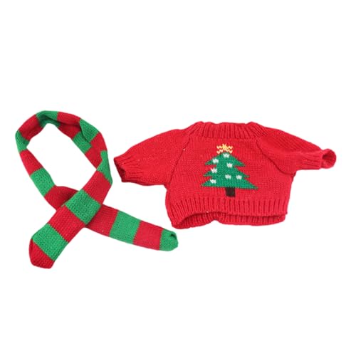 UKCOCO Wear Resistant Mini Doll Sweater und Kawaii Mini Schal Austauschbares Puppenkleidungs Accessoire für Herbst und Winter Passend für Kleine Puppen und Leicht und Einfach Ausziehbar von UKCOCO