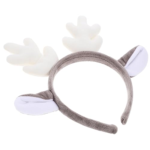 UKCOCO Weiches Rentier Geweih Haarreif mit Hirschgeweih Weihnachts Partyhaarschmuck für Erwachsene und Festliches Stirnband für Weihnachtsfeiern und Wintermottos von UKCOCO