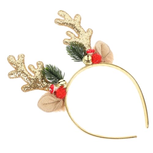 UKCOCO Weihnachtliches Rentier Geweih Stirnband mit Klingel Leichtes Party Cosplay Haarreif Langlebiger Weihnachtskopfschmuck für Erwachsene und Festliche Dekoration für Kostüme UKCOCO Weihnachtliches Rentier Geweih Stirnband mit Klingel Leichtes Party Cosplay Haarreif Langlebiger Weihnachtskopfschmuck für Erwachsene und Festliche Dekoration für Kostüme von UKCOCO