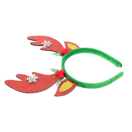 UKCOCO Weihnachts Rentiergeweih Haarreif Grün Rot Reh Geweih Stirnband Festlicher Haarschmuck für Damen Mädchen Weihnachtskostüm Kopfbedeckung für Halloween Party und Karneval UKCOCO Weihnachts Rentiergeweih Haarreif Grün Rot Reh Geweih Stirnband Festlicher Haarschmuck für Damen Mädchen Weihnachtskostüm Kopfbedeckung für Halloween Party und Karneval von UKCOCO