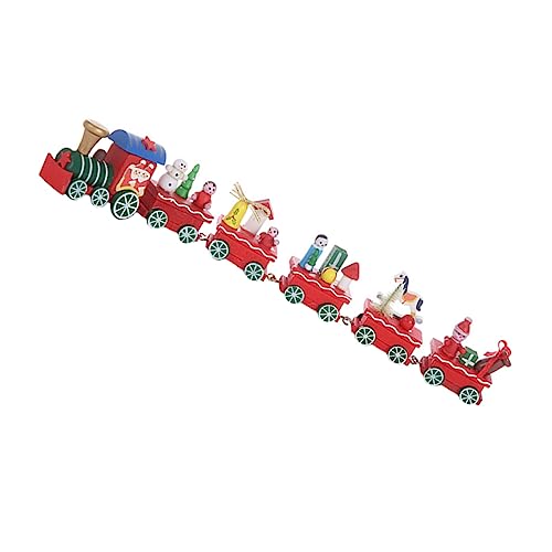 UKCOCO Weihnachtsdeko Holz Zug Teilig Festliche Eisenbahn Deko für Tisch Fenster Weihnachtsfeier Partydekoration Geschenkidee von UKCOCO