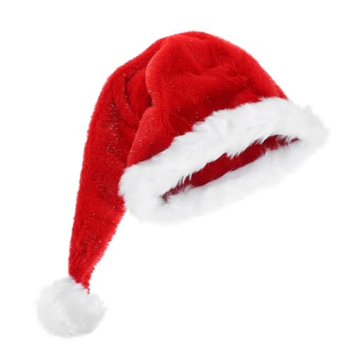 UKCOCO Weihnachtsmütze Santa Hat aus Doppellagigem Dickem für Erwachsene Warme Nikolausmütze Festliche Weihnachtsmütze für Party Bühnenauftritte und Cosplay UKCOCO Weihnachtsmütze Santa Hat aus Doppellagigem Dickem für Erwachsene Warme Nikolausmütze Festliche Weihnachtsmütze für Party Bühnenauftritte und Cosplay von UKCOCO