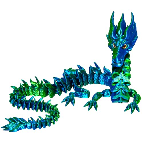UKKZLVJ 3D Druck Drache,35 cm Beweglicher 3D Gedruckter Drache,3D-gedrucktes Erwachsene Kinder Geschenk Spielzeug,Heimbüro-Dekoration, Fischtank Auto Innendekoration UKKZLVJ 3D Druck Drache,35 cm Beweglicher 3D Gedruckter Drache,3D-gedrucktes Erwachsene Kinder Geschenk Spielzeug,Heimbüro-Dekoration, Fischtank Auto Innendekoration von UKKZLVJ