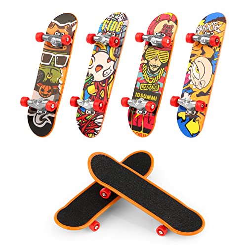 UKOFEW Mini Fingerskateboards Set 6 Stückes Mini Fingerboards, Fingerboards Skatepark, Finger Skate Boarding, Legierung, für Kinder Partytütenfüller, Kindergeburtstag Geschenke (Random Pattern) von UKOFEW