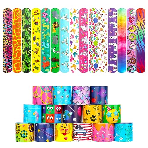 UKOFEW Schnapparmbänder für Kinder, Kindergeburtstag Gastgeschenke, Slap Armbänder Kleine Geschenke, Mitbringsel Kindergeburtstag (Farbenfroh - 30 Pezzi) UKOFEW Schnapparmbänder für Kinder, Kindergeburtstag Gastgeschenke, Slap Armbänder Kleine Geschenke, Mitbringsel Kindergeburtstag (Farbenfroh - 30 Pezzi) von UKOFEW
