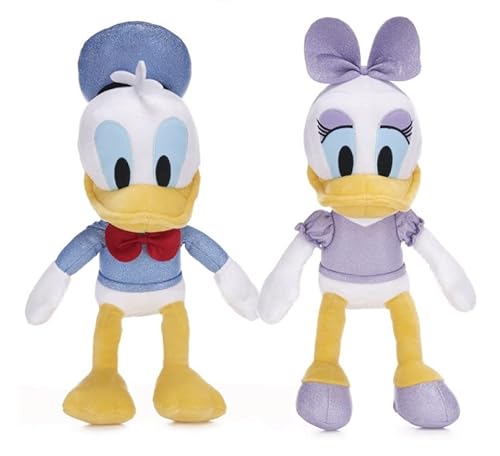 Glitzerndes Plüsch-Spielzeug "100 Years of Wonder Disney" Donald Daisy 2 Stück von UKToyworld