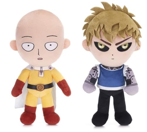 UKToyworld 12 Inch One Punch Man Saitama Genos Soft Plush Toys (Set of 2) von UKToyworld