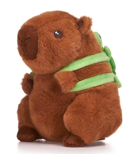 UKToyworld Capybara Plüschtier mit Schildkröte auf dem Rücken, 25 cm, brauner Plüsch-Capybara UKToyworld Capybara Plüschtier mit Schildkröte auf dem Rücken, 25 cm, brauner Plüsch-Capybara von UKToyworld