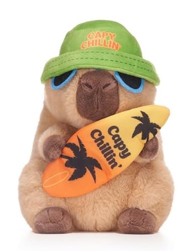 UKToyworld Capybara Yellow Surfboard Chillin Capybara 20,3 cm Plüschtier UKToyworld Capybara Yellow Surfboard Chillin Capybara 20,3 cm Plüschtier von UKToyworld