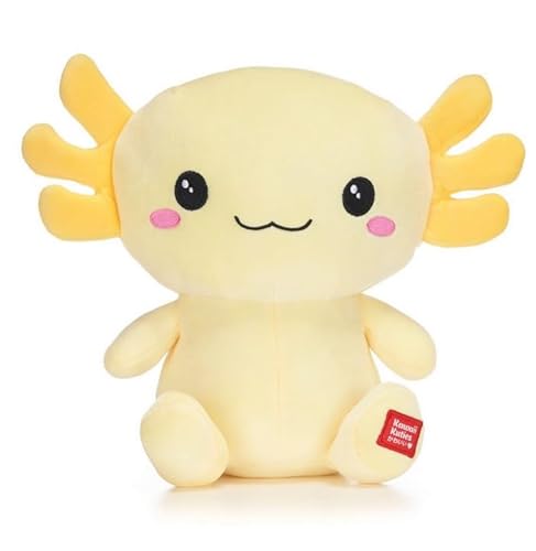 UKToyworld Kawaii Kuties Axolotl Salamander Plüschtier, 25 cm, Pastellgelb von UKToyworld