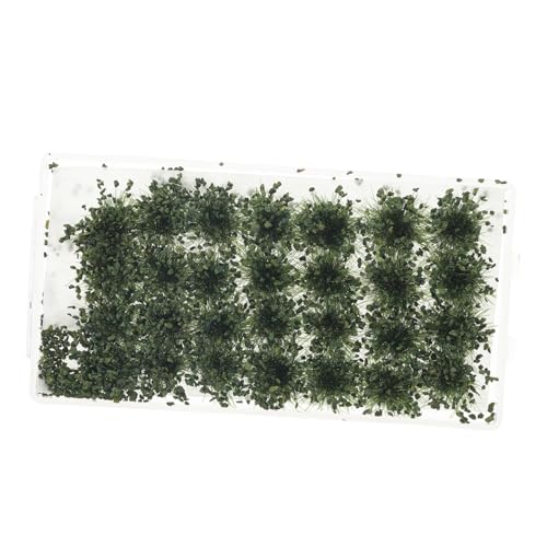 ULDIGI 1 Karton Simulierte Miniatur Büsche Tiefgrün Micro Landschaftsbau Dekoration für Modellbau DIY Gartenszene Sandtisch Mini Haus Zubehör von ULDIGI