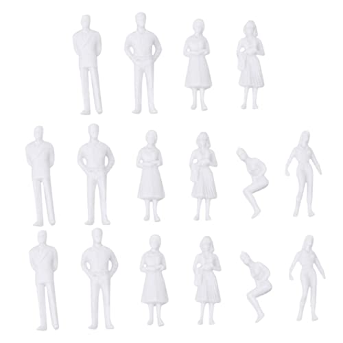 ULDIGI 10 Stück Maßstab Lifelike Modelle Kunststoff DIY Sandkasten Deko Architektur Mini Figuren für Modelleisenbahn Landschaft von ULDIGI