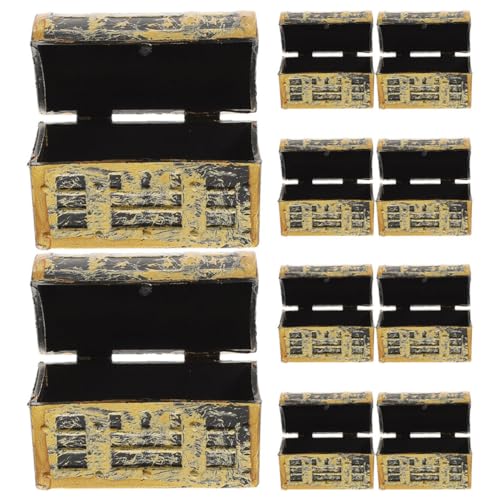 ULDIGI 10 Stück Mini Schatzkiste Teiliges Vintage Piraten Schatzbox für Partydekoration und Miniatur Szenen für Puppenhäuser und Kreative Bastelprojekte von ULDIGI
