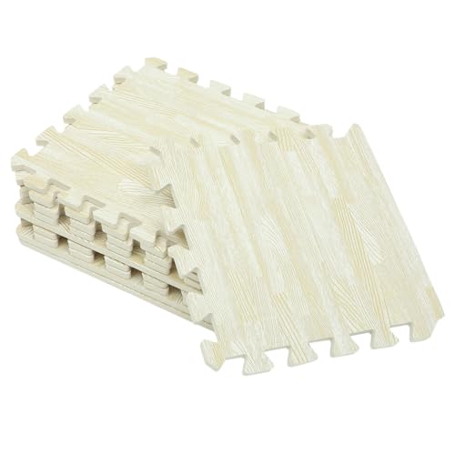 ULDIGI 10 Stück Teiliges Eva Krabbelmatten mit Holzmaserung rutschfeste Schadstofffreie Puzzlematte für Kinderzimmer Wohnzimmer Weiche Spielmatte für Junge Mädchen und Kleinkinder ULDIGI 10 Stück Teiliges Eva Krabbelmatten mit Holzmaserung rutschfeste Schadstofffreie Puzzlematte für Kinderzimmer Wohnzimmer Weiche Spielmatte für Junge Mädchen und Kleinkinder von ULDIGI