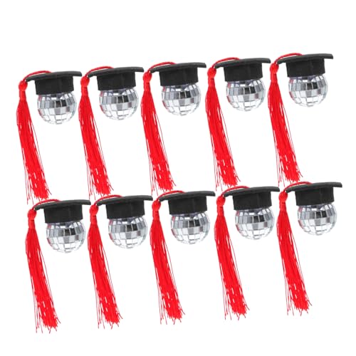 ULDIGI 10pcs Cupcake Toppers Mit Abschlusskappe Tassels Disco Ball Gestaltet Grad Cap Ornamente Für Den Kuchen Der Abschlusssaison Für Die University High School College ULDIGI 10pcs Cupcake Toppers Mit Abschlusskappe Tassels Disco Ball Gestaltet Grad Cap Ornamente Für Den Kuchen Der Abschlusssaison Für Die University High School College von ULDIGI