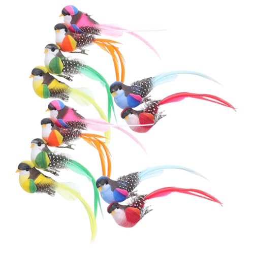 ULDIGI 12 Stück Teiliges Künstliche Vogel Dekoration mit Realistischen Schaumstofffedern und Clips Vielseitige Gartenfigur für Hochzeit Weihnachtsbaum und DIY Bastelprojekte ULDIGI 12 Stück Teiliges Künstliche Vogel Dekoration mit Realistischen Schaumstofffedern und Clips Vielseitige Gartenfigur für Hochzeit Weihnachtsbaum und DIY Bastelprojekte von ULDIGI