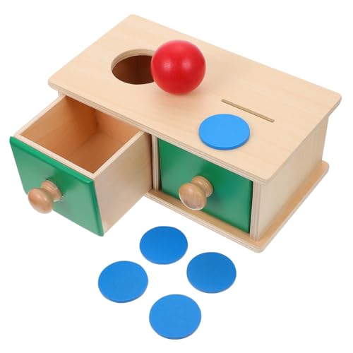 ULDIGI 1Satz Montessori Holzspielzeug mit Schiebekasten für Hand Koordination Feinmotorik Intellektuelle Lernspielzeug für Ab Jahr von ULDIGI