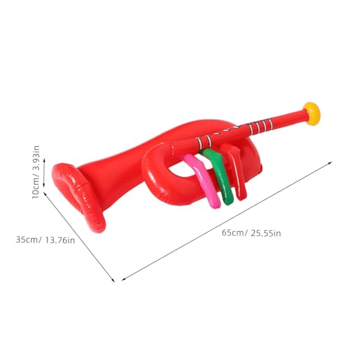 ULDIGI 2 Stück PVC Aufblasbare Trompete Realistische Musikspielzeug Bunte Bühne Deko Leichte Party Requisiten für Foto Booth und Musikveranstaltungen von ULDIGI