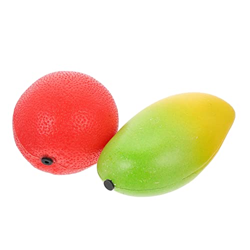 ULDIGI 2stücke Obst Maracas Shaker Spielzeug Für Handpercussion Instrument Für Musikalische Aus Stabilem Fröhliches Design Mango Orange von ULDIGI