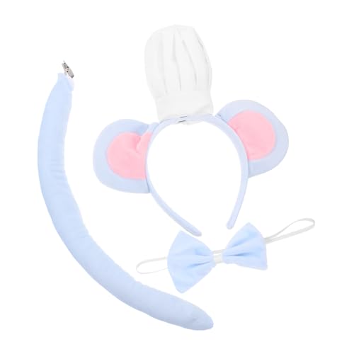 ULDIGI Halloween-Kopfschmuck 3-teiliges Mäusekostüm Ohren und Stirnband-Set für Erwachsene Jungen und Mädchen und Cosplay Himmelblau ULDIGI Halloween-Kopfschmuck 3-teiliges Mäusekostüm Ohren und Stirnband-Set für Erwachsene Jungen und Mädchen und Cosplay Himmelblau von ULDIGI