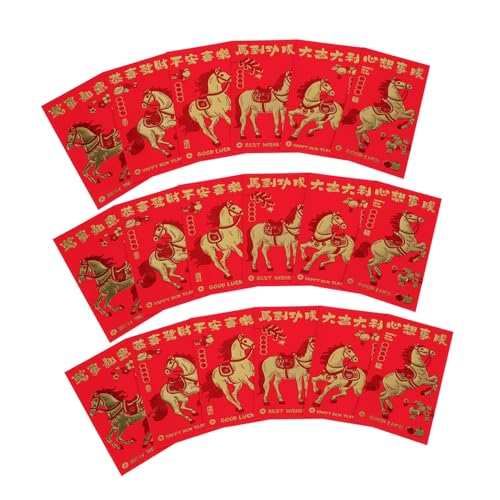 ULDIGI 30 Stück Chinesische Neujahrs Glücksgeldumschläge mit Pferde Jahreszeichen Geprägte Rote Umschläge für Lunar Year Robust Reißfest Traditionell für Hochzeit und Frühlingsfest ULDIGI 30 Stück Chinesische Neujahrs Glücksgeldumschläge mit Pferde Jahreszeichen Geprägte Rote Umschläge für Lunar Year Robust Reißfest Traditionell für Hochzeit und Frühlingsfest von ULDIGI