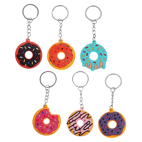 ULDIGI 6 Stück Donut Schlüsselanhänger aus Weichem PVC Leichte Kreative Anhänger in Donut form Farbenfrohe Taschen Rucksackhänger Dekorative Langlebige Schlüsselringe für Mädchen und ULDIGI 6 Stück Donut Schlüsselanhänger aus Weichem PVC Leichte Kreative Anhänger in Donut form Farbenfrohe Taschen Rucksackhänger Dekorative Langlebige Schlüsselringe für Mädchen und von ULDIGI