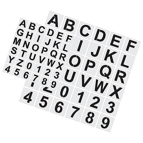 ULDIGI 72 Stück Wiederverwendbare Teilig Pet Schablonen für DIY Malerei und Wände Waschbare Buchstaben und Zahlenschablonen Kompakte Sprühvorlagen für Kreative Handwerksprojekte ULDIGI 72 Stück Wiederverwendbare Teilig Pet Schablonen für DIY Malerei und Wände Waschbare Buchstaben und Zahlenschablonen Kompakte Sprühvorlagen für Kreative Handwerksprojekte von ULDIGI