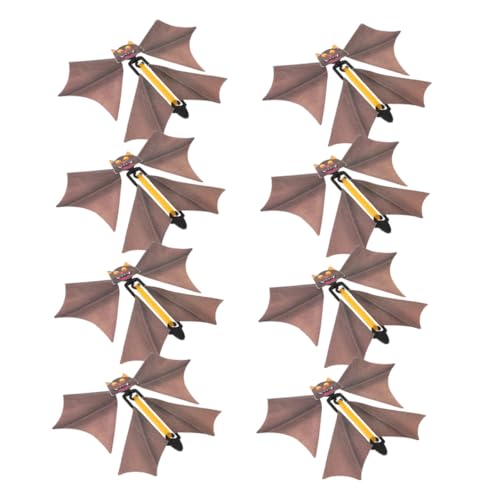 ULDIGI 8 Stück 8-teiliges Halloween Fledermaus Zauber Requisiten Lebensechte Fliegende Fledermaus Figuren Vielseitig für Bühnenauftritte Spannende Überraschungseffekte Hellbraun ULDIGI 8 Stück 8-teiliges Halloween Fledermaus Zauber Requisiten Lebensechte Fliegende Fledermaus Figuren Vielseitig für Bühnenauftritte Spannende Überraschungseffekte Hellbraun von ULDIGI