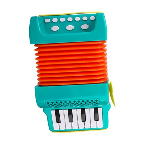ULDIGI Akkordeon Tragbares Musikinstrument Feinmotorik und Griffübungen Sicher und Stabil für Musikalische Früherziehung Grün ohne Batterie von ULDIGI