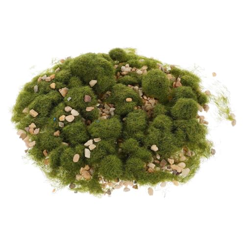 ULDIGI DIY Mikro Landschaft Gras mit Kieselsteinen Lebensecht Künstliches Gras für Flaschengarten und Diorama Modellbau Graspulver Steinmaterial für Garten Dekoration von ULDIGI