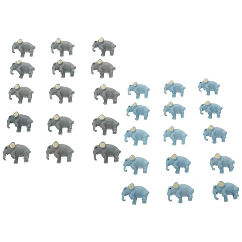 ULDIGI Elefanten-PVC-simulations-elefantenmodelle 30 Stück Mini-Elefanten-Dekorationen Für Zuhause Büro Jungen- Und Mädchenzimmer- Zufällige Farbe von ULDIGI