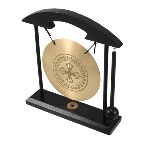 ULDIGI Feng Shui Messing Gong Vajra Tischdekoration Traditionelle Handwerkskunst Beruhigende Vibrationen Glücksbringer für Zuhause Büro Meditationsraum von ULDIGI