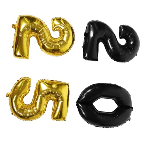 ULDIGI Große Aluminiumfolie Zahlenballons in Schwarz-gold Wiederverwendbare Silvester Party Deko Robust und Auffällig für Neujahrsfeier und Festtagsdekoration ULDIGI Große Aluminiumfolie Zahlenballons in Schwarz-gold Wiederverwendbare Silvester Party Deko Robust und Auffällig für Neujahrsfeier und Festtagsdekoration von ULDIGI