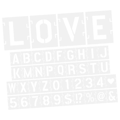 ULDIGI Großes Pet Buchstaben Zahlen Sprühvorlagen Wiederverwendbar Robust Vielseitig für Wand Tür Mailbox DIY Kunst Handwerk von ULDIGI