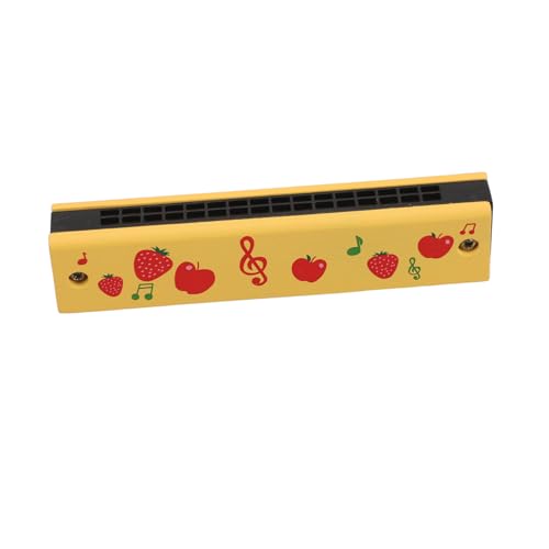 ULDIGI Holzmundharmonika mit Niedlichem Früchtemuster Leichtes Tragbares Musikinstrument für Anfänger Kinderfreundlich Einfach zu Erlernen Geeignet für Jungen und Mädchen Vielseitig für von ULDIGI