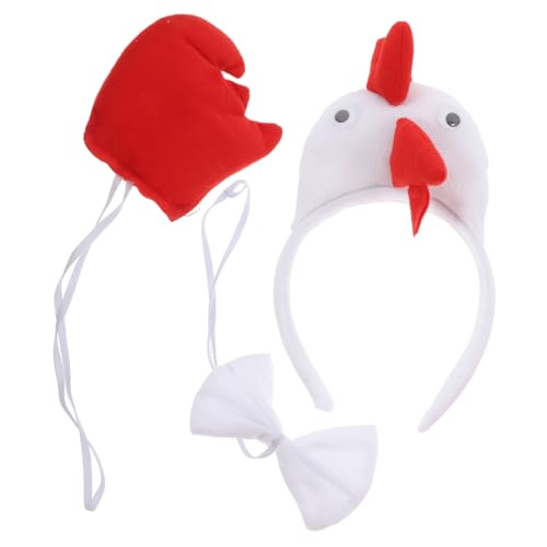 ULDIGI Lustiges Huhn Kostüm Set Weiß mit Hahn Stirnband und Accessoires für Erwachsene Praktisches Party Cosplay-set für Halloween Geburtstagsfeiern und Festliche Anlässe ULDIGI Lustiges Huhn Kostüm Set Weiß mit Hahn Stirnband und Accessoires für Erwachsene Praktisches Party Cosplay-set für Halloween Geburtstagsfeiern und Festliche Anlässe von ULDIGI