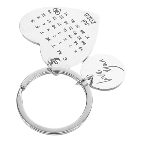 ULDIGI Personalisierter Paarkalender Schlüsselanhänger Für Paare Hochzeitserinnerung Schlüsselbund Geburtstag Schlüsselanhänger Rostfreier Stahl Silver ULDIGI Personalisierter Paarkalender Schlüsselanhänger Für Paare Hochzeitserinnerung Schlüsselbund Geburtstag Schlüsselanhänger Rostfreier Stahl Silver von ULDIGI