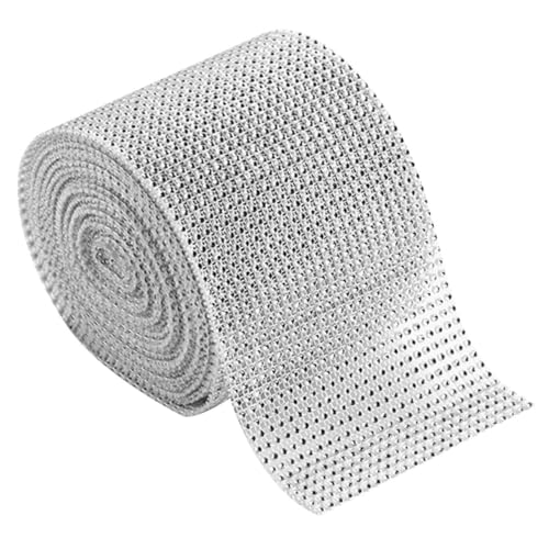 ULDIGI Strass Mesh Band Silber Glitzerndes Dekoband für Hochzeitstorte Geburtstag Basteln Strapazierfähiges Kostümzubehör Edles Autodekor ULDIGI Strass Mesh Band Silber Glitzerndes Dekoband für Hochzeitstorte Geburtstag Basteln Strapazierfähiges Kostümzubehör Edles Autodekor von ULDIGI