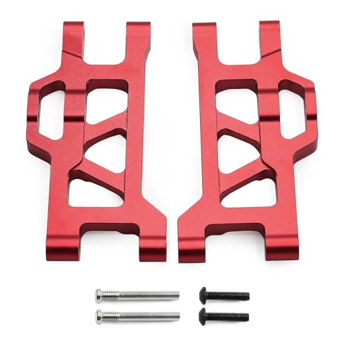 1 Paar Aluminiumlegierung vorne unten Querlenker RC Upgrade Teile für Traxxas Mini Maxx Monster Truck RC Auto (rot) von ULIIK